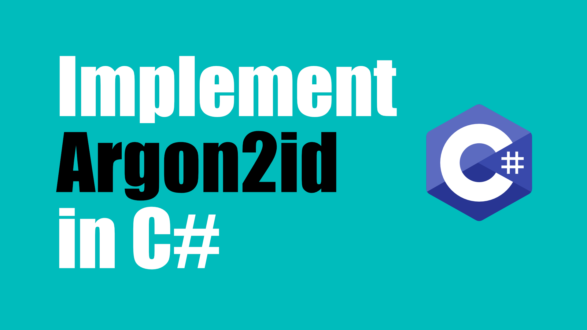 Implementing Argon2id Password Hashing in C#