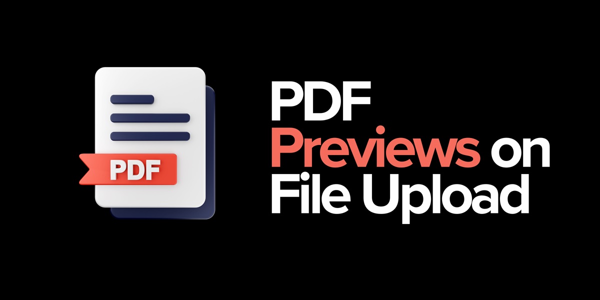 How to show PDF file upload previews using JavaScript